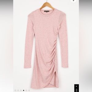 NWT!! Lulus light pink long sleeve dress sz large